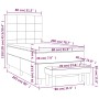 Box spring bed with black velvet mattress 80x200 cm by , Beds and slatted bases - Ref: Foro24-3137811, Price: 361,38 €, Disco...