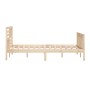 Estructura de cama de madera maciza 200x200 cm