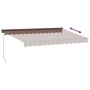 Toldo retráctil manual marrón 350x250 cm