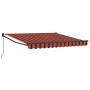 Toldo Rayado Manual Rojo y negro 3,5 x 2,5 m Poliester y metal en Toldos | Comprar online en Foro24
