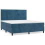 Cama box spring con colchón terciopelo azul oscuro 160x200 cm de , Camas y somieres - Ref: Foro24-3143035, Precio: 532,87 €, ...