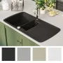 Kitchen sink with two granite bowls by vidaXL, Sinks - Ref: Foro24-142946, Price: 232,68 €, Discount: %