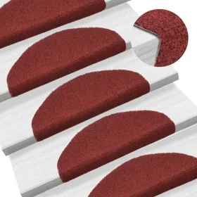 Stair tread mat 15 units punched fabric 65x21x4 cm red by vidaXL, Stair mats - Ref: Foro24-132700, Price: 43,14 €, Discount: %