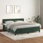 Cama box spring con colchón terciopelo verde oscuro 180x200 cm de , Camas y somieres - Ref: Foro24-3141320, Precio: 545,33 €,...
