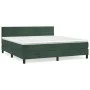 Cama box spring con colchón terciopelo verde oscuro 180x200 cm de , Camas y somieres - Ref: Foro24-3141320, Precio: 545,33 €,...