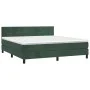 Cama box spring con colchón terciopelo verde oscuro 180x200 cm de , Camas y somieres - Ref: Foro24-3141320, Precio: 545,33 €,...
