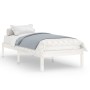 Weißer Einzelbettrahmen aus Massivholz, 75 x 190 cm von , Betten und Lattenroste - Ref: Foro24-809978, Preis: 61,42 €, Rabatt: %