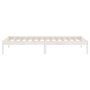 Weißer Einzelbettrahmen aus Massivholz, 75 x 190 cm von , Betten und Lattenroste - Ref: Foro24-809978, Preis: 61,42 €, Rabatt: %