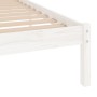 Weißer Einzelbettrahmen aus Massivholz, 75 x 190 cm von , Betten und Lattenroste - Ref: Foro24-809978, Preis: 61,42 €, Rabatt: %