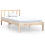Estructura de cama madera maciza de pino 75x190 cm de , Camas y somieres - Ref: Foro24-810042, Precio: 61,88 €, Descuento: %