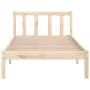 Solid pine wood bed frame 75x190 cm by , Beds and slatted bases - Ref: Foro24-810042, Price: 61,76 €, Discount: %