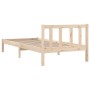 Estructura de cama madera maciza de pino 75x190 cm de , Camas y somieres - Ref: Foro24-810042, Precio: 61,88 €, Descuento: %