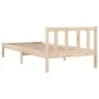 Solid pine wood bed frame 75x190 cm by , Beds and slatted bases - Ref: Foro24-810042, Price: 61,76 €, Discount: %