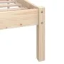 Solid pine wood bed frame 75x190 cm by , Beds and slatted bases - Ref: Foro24-810042, Price: 61,76 €, Discount: %