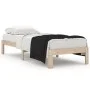 Solid wood bed frame 75x190 cm by , Beds and slatted bases - Ref: Foro24-810325, Price: 62,46 €, Discount: %