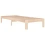Solid wood bed frame 75x190 cm by , Beds and slatted bases - Ref: Foro24-810325, Price: 62,46 €, Discount: %