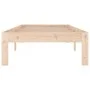 Solid wood bed frame 75x190 cm by , Beds and slatted bases - Ref: Foro24-810325, Price: 62,46 €, Discount: %