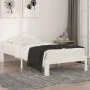 Weißer Einzelbettrahmen aus Massivholz, 90 x 190 cm von , Betten und Lattenroste - Ref: Foro24-810331, Preis: 76,85 €, Rabatt: %