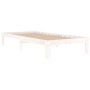 Weißer Einzelbettrahmen aus Massivholz, 90 x 190 cm von , Betten und Lattenroste - Ref: Foro24-810331, Preis: 80,08 €, Rabatt: %