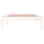 Weißer Einzelbettrahmen aus Massivholz, 90 x 190 cm von , Betten und Lattenroste - Ref: Foro24-810331, Preis: 80,08 €, Rabatt: %