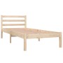 Solid pine wood bed frame 75x190 cm by , Beds and slatted bases - Ref: Foro24-810390, Price: 61,78 €, Discount: %