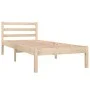 Solid pine wood bed frame 75x190 cm by , Beds and slatted bases - Ref: Foro24-810390, Price: 61,07 €, Discount: %
