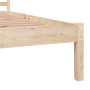 Solid pine wood bed frame 75x190 cm by , Beds and slatted bases - Ref: Foro24-810390, Price: 61,78 €, Discount: %