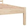 Solid pine wood bed frame 75x190 cm by , Beds and slatted bases - Ref: Foro24-810390, Price: 61,07 €, Discount: %