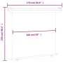 Blaue Balkon-Seitenmarkise 170x250 cm von , Sonnenschirme - Ref: Foro24-48438, Preis: 87,92 €, Rabatt: %