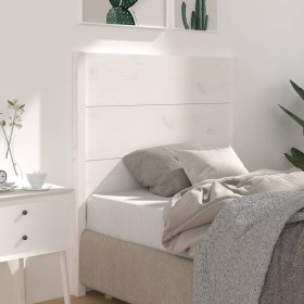 Kopfteil aus massivem weißem Kiefernholz, 106 x 4 x 100 cm von , Kopf- und Fußteile - Ref: Foro24-818706, Preis: 66,32 €, Rab...