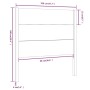 Kopfteil aus massivem weißem Kiefernholz, 106 x 4 x 100 cm von , Kopf- und Fußteile - Ref: Foro24-818706, Preis: 66,32 €, Rab...