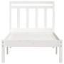 Estructura de cama individual de madera maciza blanco 90x190 cm de , Camas y somieres - Ref: Foro24-3100555, Precio: 93,59 €,...