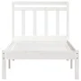 White solid wood single bed frame 90x190 cm by , Beds and slatted bases - Ref: Foro24-3100555, Price: 92,47 €, Discount: %