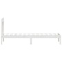 Estructura de cama individual de madera maciza blanco 90x190 cm de , Camas y somieres - Ref: Foro24-3100555, Precio: 93,59 €,...