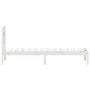 White solid wood single bed frame 90x190 cm by , Beds and slatted bases - Ref: Foro24-3100555, Price: 92,47 €, Discount: %
