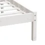 Weißer Einzelbettrahmen aus Massivholz, 90 x 190 cm von , Betten und Lattenroste - Ref: Foro24-3100555, Preis: 92,47 €, Rabat...