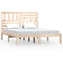 Solid pine wood bed frame 140x200 cm by , Beds and slatted bases - Ref: Foro24-3101023, Price: 129,58 €, Discount: %