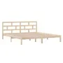 Solid pine wood bed frame 140x190 cm by , Beds and slatted bases - Ref: Foro24-3101198, Price: 113,29 €, Discount: %