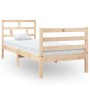 Small solid wood single bed frame 75x190 cm by , Beds and slatted bases - Ref: Foro24-3101243, Price: 89,39 €, Discount: %