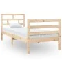 Small solid wood single bed frame 75x190 cm by , Beds and slatted bases - Ref: Foro24-3101243, Price: 88,23 €, Discount: %