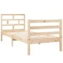 Small solid wood single bed frame 75x190 cm by , Beds and slatted bases - Ref: Foro24-3101243, Price: 88,23 €, Discount: %