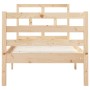 Small solid wood single bed frame 75x190 cm by , Beds and slatted bases - Ref: Foro24-3101243, Price: 89,39 €, Discount: %