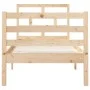 Small solid wood single bed frame 75x190 cm by , Beds and slatted bases - Ref: Foro24-3101243, Price: 88,23 €, Discount: %