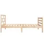 Small solid wood single bed frame 75x190 cm by , Beds and slatted bases - Ref: Foro24-3101243, Price: 88,23 €, Discount: %