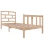 Solid pine wood bed frame 100x200 cm by , Beds and slatted bases - Ref: Foro24-3101338, Price: 113,16 €, Discount: %
