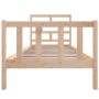 Solid pine wood bed frame 100x200 cm by , Beds and slatted bases - Ref: Foro24-3101338, Price: 114,91 €, Discount: %
