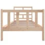 Solid pine wood bed frame 100x200 cm by , Beds and slatted bases - Ref: Foro24-3101338, Price: 113,16 €, Discount: %