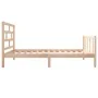 Solid pine wood bed frame 100x200 cm by , Beds and slatted bases - Ref: Foro24-3101338, Price: 113,16 €, Discount: %