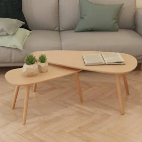 Set of coffee tables 2 units solid brown pine wood by vidaXL, Coffee table - Ref: Foro24-244733, Price: 98,43 €, Discount: %