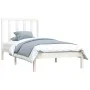 Solid white pine wood bed frame 75x190 cm by , Beds and slatted bases - Ref: Foro24-3105121, Price: 103,12 €, Discount: %